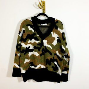 Zara Camo Knit Sweater